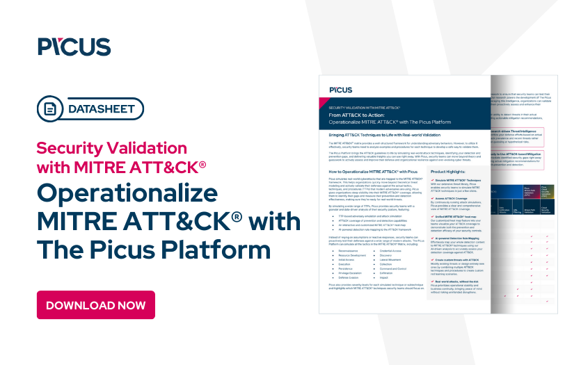 MITRE ATTACK Datasheet | Picus