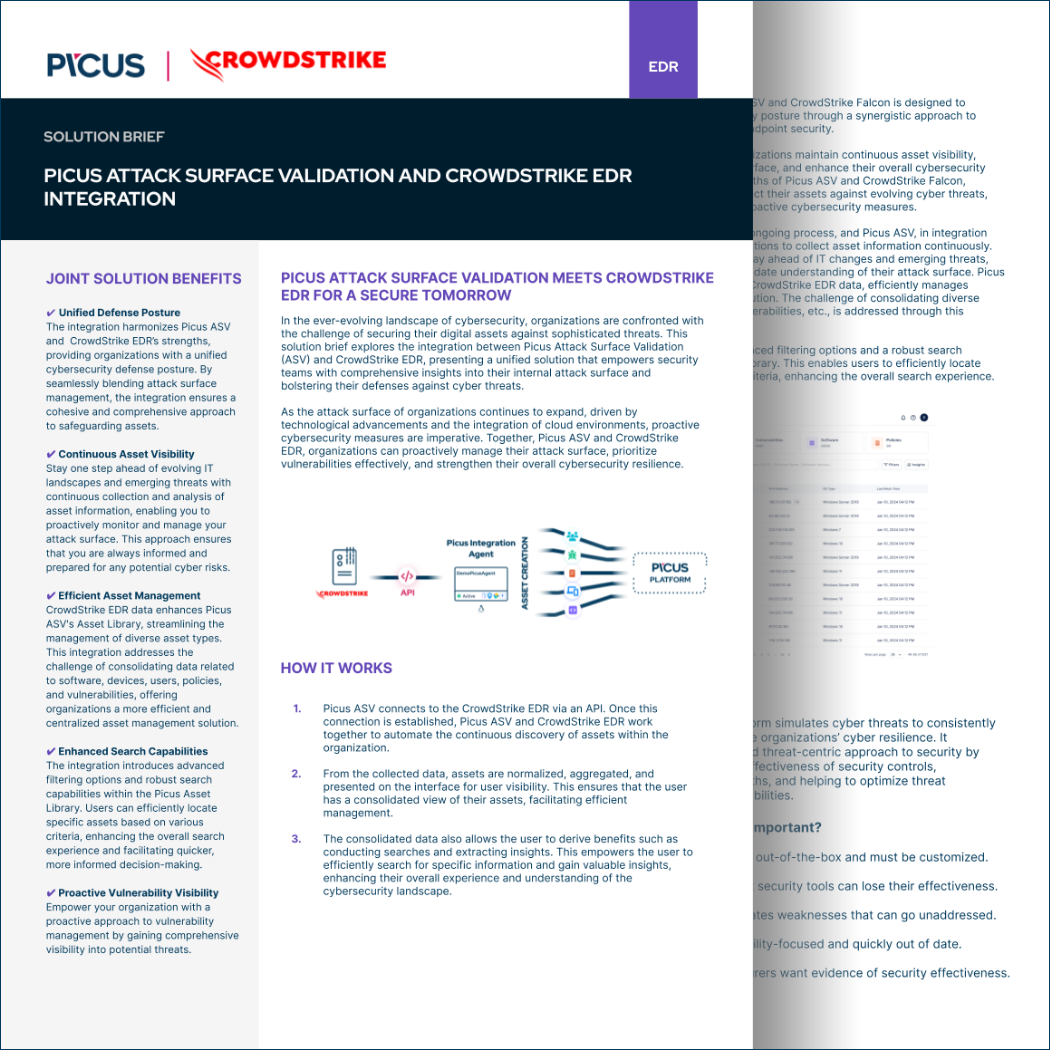 CrowdStrike EDR, ASV