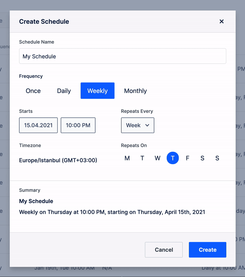 Create-Schedule