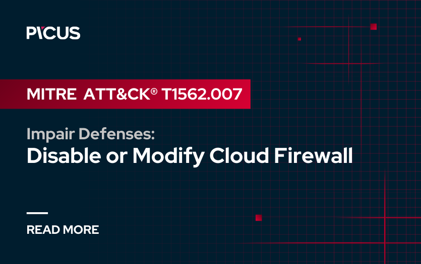 MITRE ATT&CK T1562.007 Impair Defenses: Disable or Modify Cloud Firewall